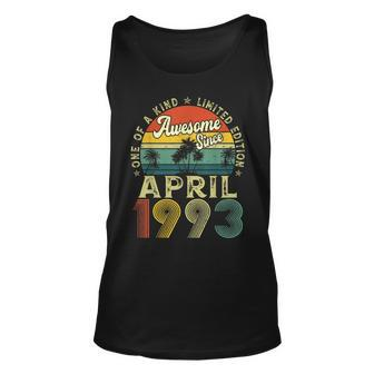 30Th Birthday Awesome Since April 1993 30 Years Old Men Tank Top | Mazezy