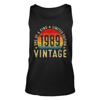 34 Year Old Gifts Vintage 1989 Limited Edition 34Th Birthday Unisex Tank Top - Seseable
