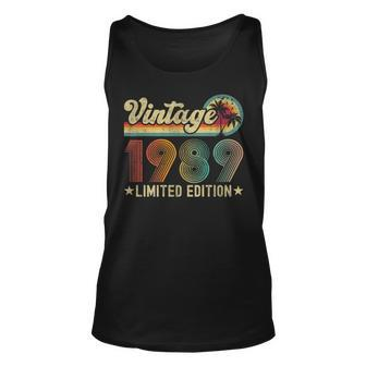 34 Years Old Vintage 1989 34Th Birthday Gifts Women Men Unisex Tank Top - Seseable