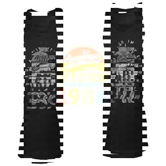 37Th Birthday Gift Awesome Since April 1986 37 Year Old Unisex Tank Top | Mazezy