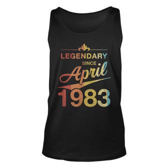 40 Geburtstag 40 Jahre Alt Legendär Seit April 1983 V6 Tank Top - Seseable