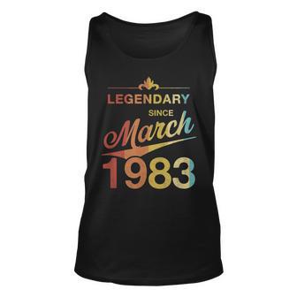 40 Geburtstag 40 Jahre Alt Legendär Seit März 1983 V3 Tank Top - Seseable