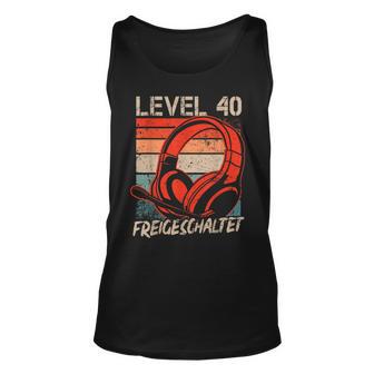 40 Geburtstag Jungen Video Gamer Level 40 Unlocked Männer Tank Top - Seseable