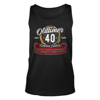 40 Geburtstag Oldtimer Model 40 Jahre Geburtstag Geschenk Tank Top - Seseable