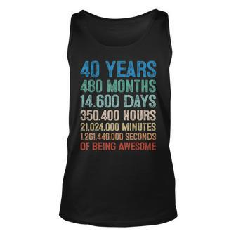 40 Year Old Decorations 40Th Bday Awesome 1983 Birthday Tank Top | Mazezy