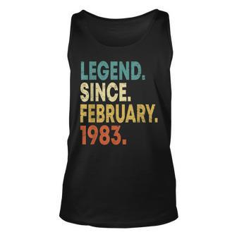 40 Year Old Gifts 40Th Birthday Legend Since February 1983 Unisex Tank Top - Seseable