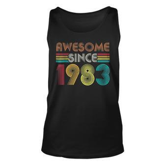 40 Year Old Vintage Awesome Since 1983 Retro 40Th Birthday Unisex Tank Top - Thegiftio UK