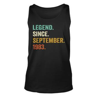 40 Years Old Gifts 40Th Bday Men Legend Since September 1983 Unisex Tank Top - Seseable