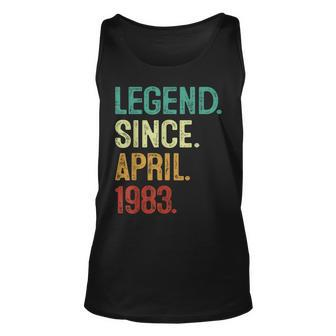 40 Years Old Legend Since April 1983 40Th Birthday Unisex Tank Top | Mazezy AU