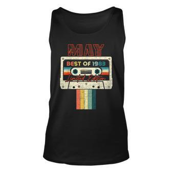 40Th Birthday Gifts May Best Of 1983 Cassette Tape Unisex Tank Top - Thegiftio UK