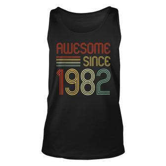 40Th Birthday Vintage 1982 Made In 1982 Awesome Since 1982 Unisex Tank Top - Seseable