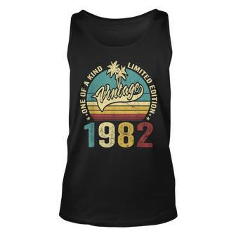 41 Birthday Gifts Vintage 1982 One Of A Kind Limited Edition Unisex Tank Top - Seseable