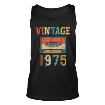 44Th Birthday Gift Vintage 1975 44 Years Old Mixtape Unisex Tank Top | Mazezy