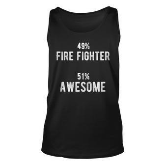 49 Fire Fighter 51 Awesome - Job Title Unisex Tank Top - Seseable