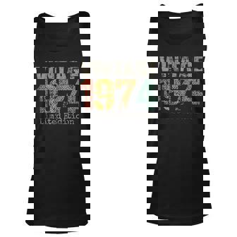 49 Year Old Vintage 1974 Limited Edition 49Th Birthday Tank Top | Mazezy