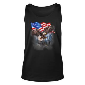 4Th Of July American Flag Bald Eagle Unisex Tank Top | Mazezy