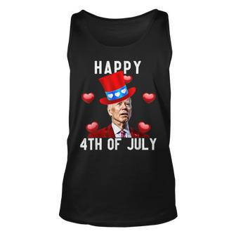 4Th Of July Confused Joe Biden Valentines Day Men Women Unisex Tank Top - Seseable
