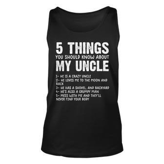 5 Things Should Know About My Uncle Niece From Uncle Unisex Tank Top - Seseable