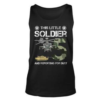 5 Year Old Soldier Camo Army Birthday Themed Military Family Unisex Tank Top - Seseable