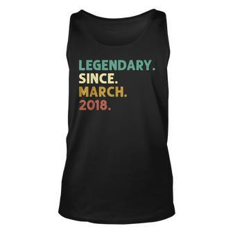5 Years Old Legend Since March 2018 5Th Birthday Gifts Unisex Tank Top - Seseable