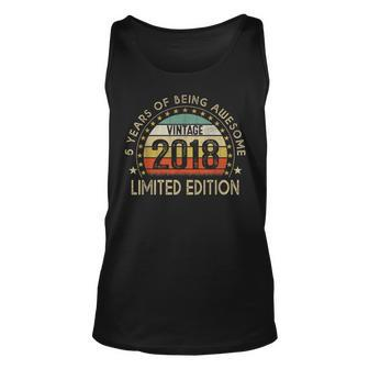 5 Years Old Vintage 2018 Limited Edition 5Th Birthday Gift V12 Unisex Tank Top - Thegiftio UK