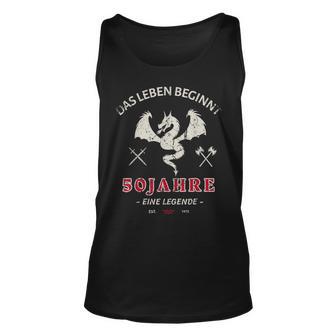 50. Geburtstag Herren Unisex TankTop Legende 1973, Drachenmotiv - Seseable