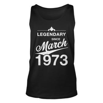 50 Geburtstag 50 Jahre Alt Legendär Seit März 1973 V3 Tank Top - Seseable