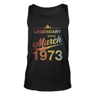 50 Geburtstag 50 Jahre Alt Legendär Seit März 1973 V5 Tank Top - Seseable