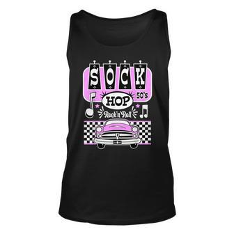50S Sock Hop Theme 1950S Rockabilly Doo Wop Rock N Roll Car Tank Top | Mazezy