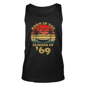 50Th Birthday Born In The Summer Of 69 Mom Dad Vintage Unisex Tank Top - Seseable