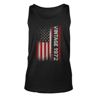 51 Year Old Gifts Vintage 1972 American Flag 51St Birthday Unisex Tank Top - Seseable