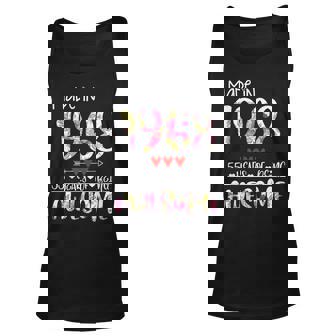 55Th Birthday Gifts For Women Floral Made In 1968 Birthday V2 Unisex Tank Top - Seseable