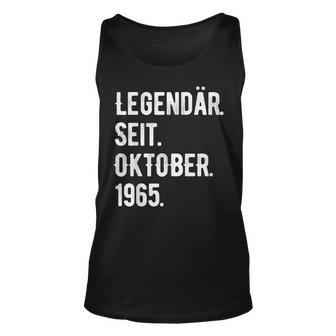 58 Geburtstag Geschenk 58 Jahre Legendär Seit Oktober 1965 Tank Top - Seseable