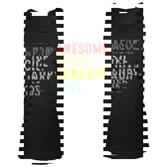 58 Years Old Awesome Since January 1965 Gifts 58Th Birthday Unisex Tank Top | Seseable FR