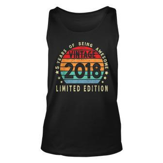 5Th Birthday Gift Vintage 2018 Limited Edition 5 Years Old Unisex Tank Top - Seseable