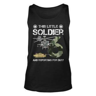 6 Year Old Soldier Camo Army Birthday Themed Military Family Unisex Tank Top - Seseable