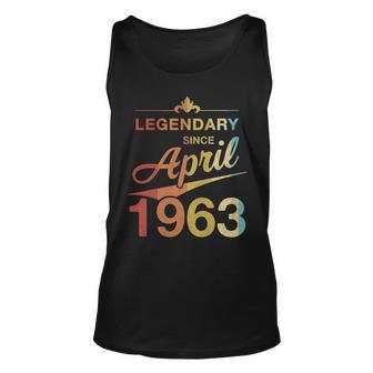 60 Geburtstag 60 Jahre Alt Legendär Seit April 1963 V5 Tank Top - Seseable