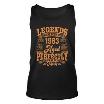 60 Year Old Gifts Legends Born In 1963 Vintage 60Th Birthday Unisex Tank Top - Seseable