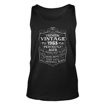 60 Year Old Gifts Vintage 1963 Limited Edition 60Th Birthday V8 Unisex Tank Top - Seseable