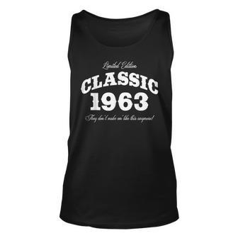 60 Year Old Vintage Classic Car 1963 60Th Birthday Unisex Tank Top - Seseable