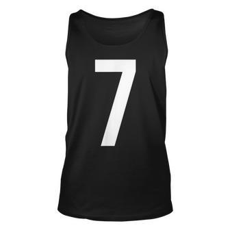 7 Zahlen Buchstaben Symbol Alphabet Initiale Tank Top - Seseable