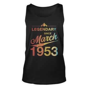 70 Geburtstag 70 Jahre Alt Legendär Seit März 1953 Tank Top - Seseable