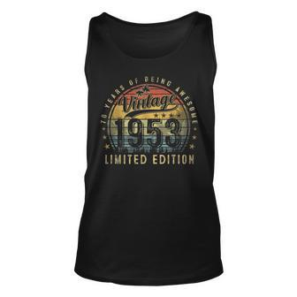 70 Year Old Vintage 1953 Limited Edition 19Th Birthday Tank Top | Mazezy