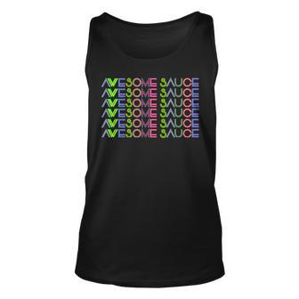 70S Vintage Style Awesome Sauce T Unisex Tank Top - Seseable