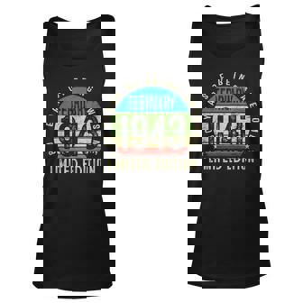 80 Years Old Gifts Vintage February 1943 80Th Birthday Gift V2 Unisex Tank Top - Seseable