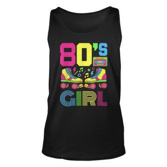 80S Girl 1980S Fashion Theme Party Outfit Eighties Costume Unisex Tank Top | Mazezy
