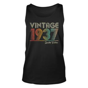 86 Years Old Vintage 1937 86Th Birthday Gifts For Women Men Unisex Tank Top - Seseable