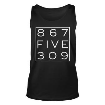 8675309 Nostalgic And Funny 80S T Unisex Tank Top | Mazezy