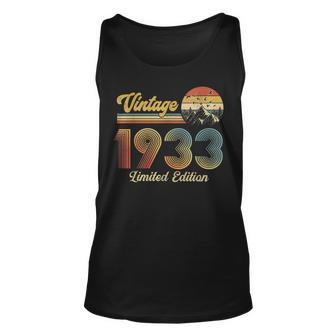 90 Year Old Gifts Made In 1933 Vintage 90Th Birthday Retro Unisex Tank Top - Seseable