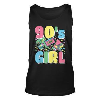 90S Girl Funny 90S Party Outfit Retro Style 90S Costume Unisex Tank Top | Mazezy